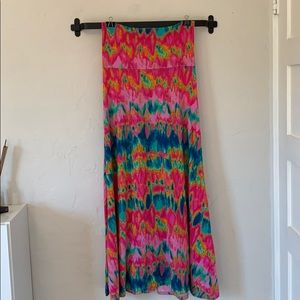 Tie dye maxi skirt or dress-Honey and Lace